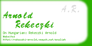 arnold rekeczki business card